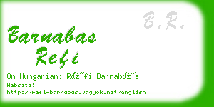 barnabas refi business card